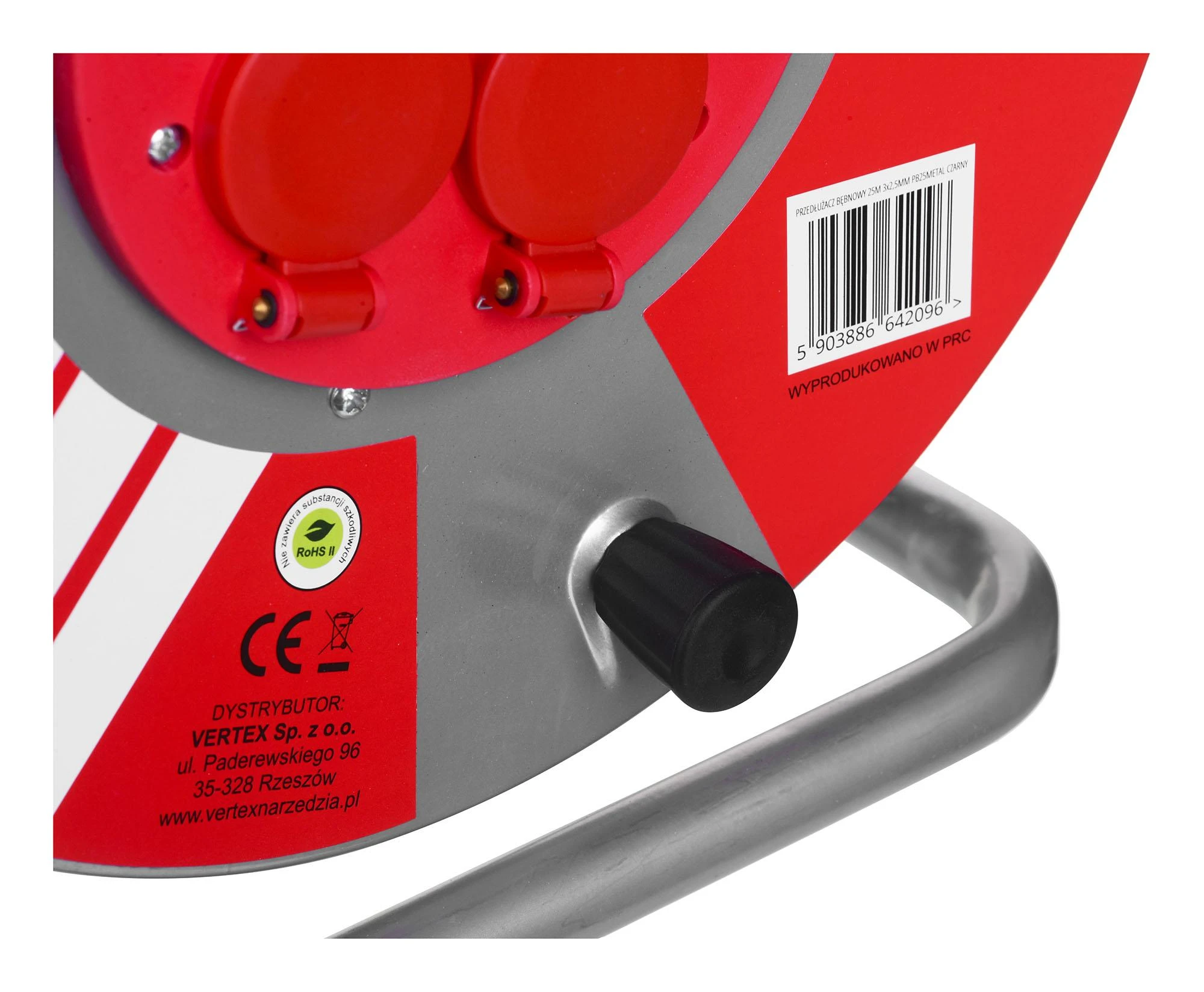 VERTEX pratęsimo būgnas 25m 3x2,5mm
