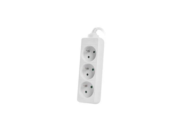LANBERG PS0-03E-0150-W 1.5M Baltas 3X 230V Lanter EXTENSION PL. CABLE FROM FULL COPPER