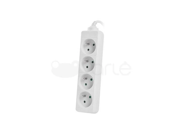 LANBERG PS0-04E-0150-W 1.5M Baltas 4X 230V Lanter EXTENSION PL. CABLE FROM FULL COPPER