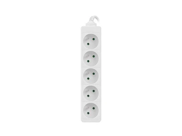 LANBERG PS0-05E-0150-W 1.5M Baltas 5X 230V Lanter EXTENSION PL. CABLE FROM FULL COPPER