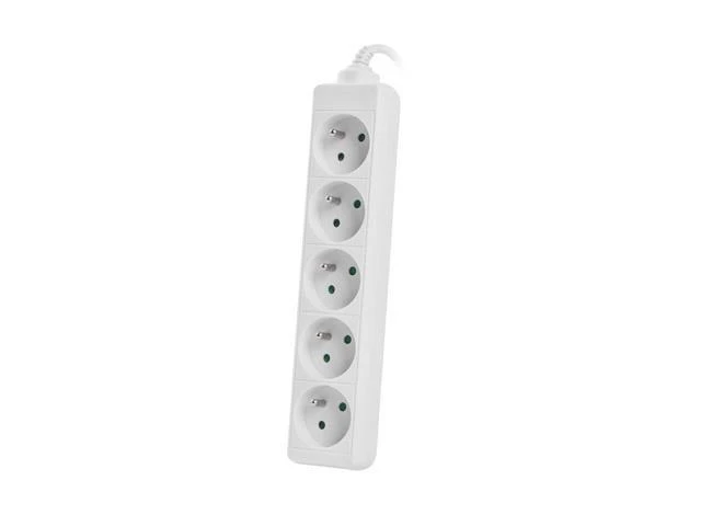 LANBERG PS0-05E-0150-W 1.5M Baltas 5X 230V Lanter EXTENSION PL. CABLE FROM FULL COPPER