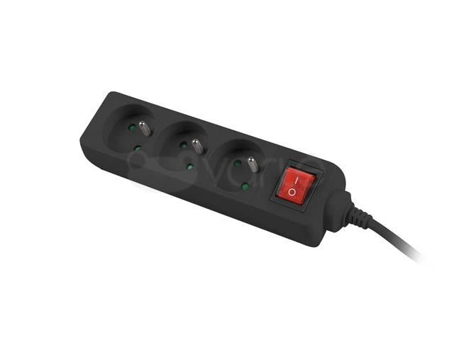 LANBERG PS1-03E-0150-BK 1.5M Juodas LANTERGE CURVE 3X 230V PL SU GRANDINĖS IŠJUNGIKLIU PILNAS VARIS