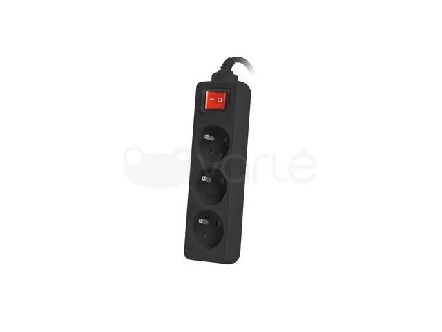 LANBERG PS1-03E-0150-BK 1.5M Juodas LANTERGE CURVE 3X 230V PL SU GRANDINĖS IŠJUNGIKLIU PILNAS VARIS