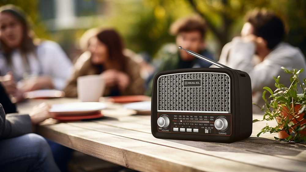 Radijas REAL-EL X-520 juodos spalvos