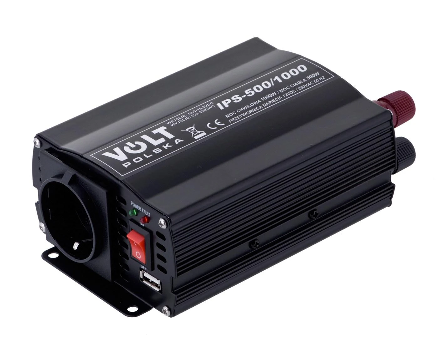 Volt Įtampos keitiklis 12-230 V, IPS 500W- 1000VA
