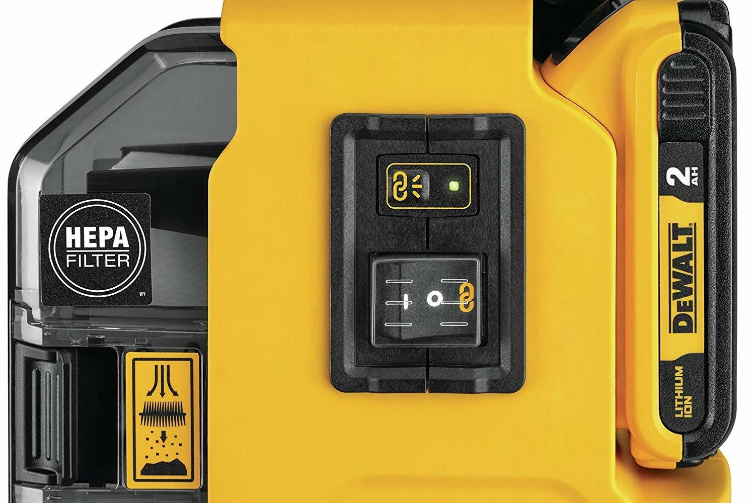 Dulkių surinkimo sistema DeWalt DWH161N-XJ; 18 V; (be akumuliatoriaus ir pakrovėjo)