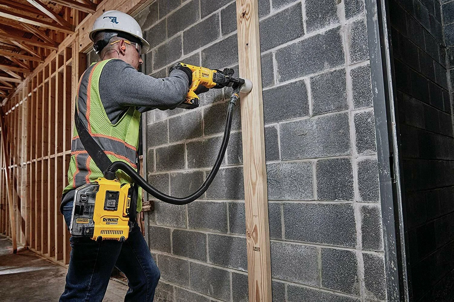 Dulkių surinkimo sistema DeWalt DWH161N-XJ; 18 V; (be akumuliatoriaus ir pakrovėjo)