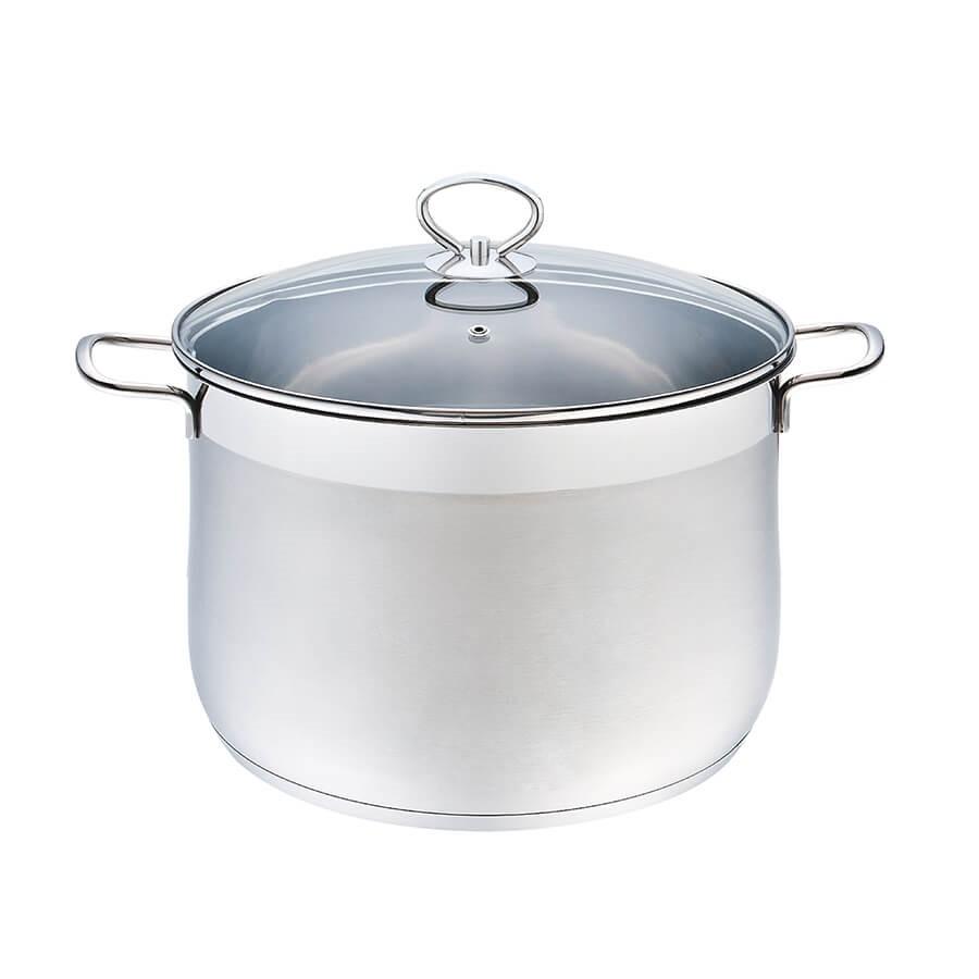 Plieninis puodas su dangteliu indukcinėms dujoms 30cm 10.0L MAESTRO MR-3508-30