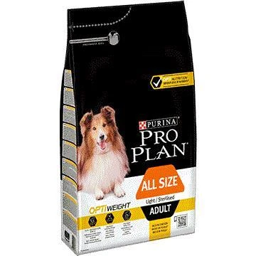 Purina Pro Plan OPTIWEIGHT All Sizes Adult Dog vištiena 14 kg, visų veislių suaugusių šunų sausas pašaras svoriui kontroliuoti