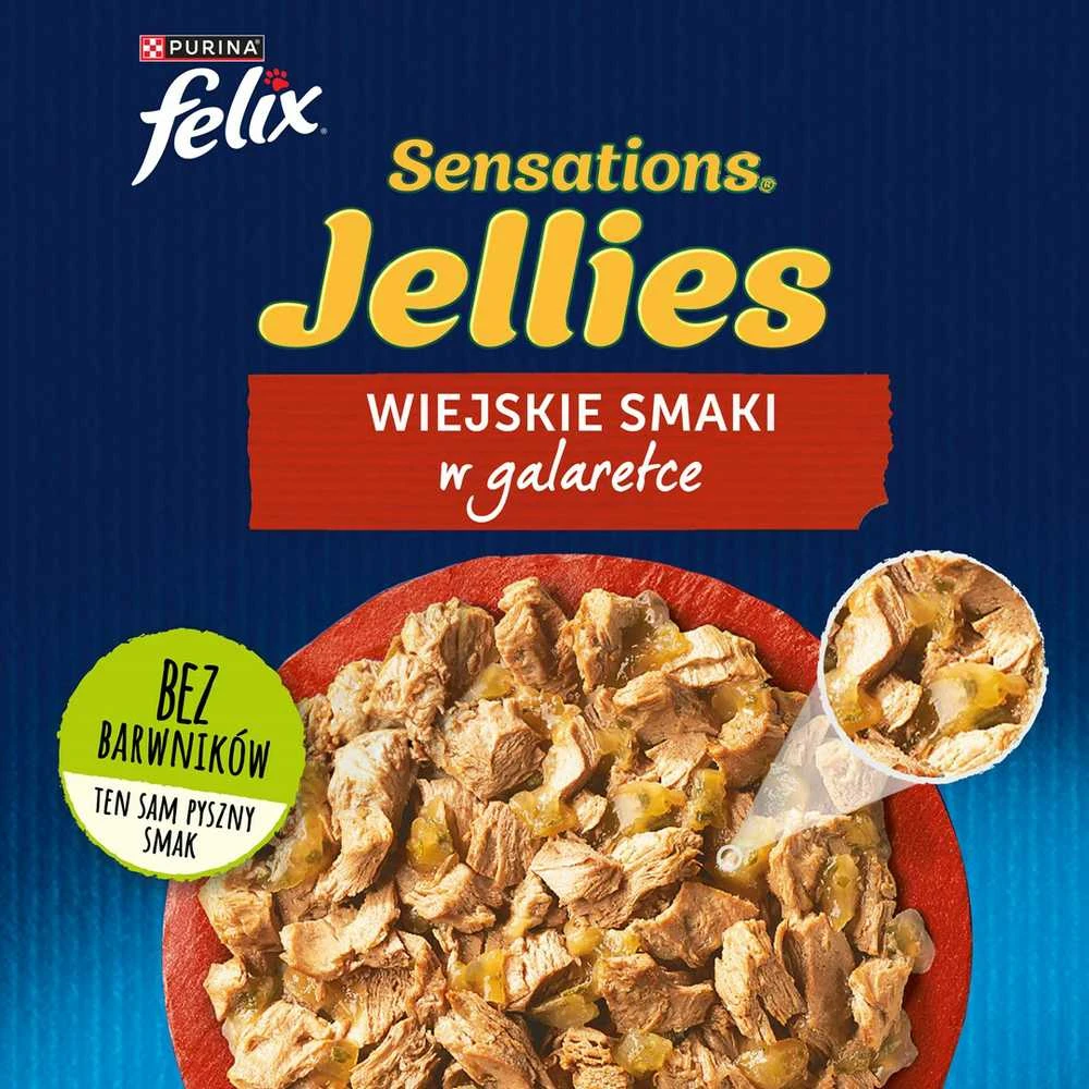 Purina Nestle Drėgnas Kačių Maistas - Purina Felix Sensations Mix Kalakutiena, Skumbrė, Aviena, Silkė - 12x85 g