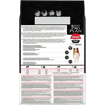 Purina Pro Plan OPTIDERMA dog adult Medium Sensitive Skin 14 kg, suaugusių vidutinių veislių, turinčių jautrią odą šunų sausas pašaras 12367239