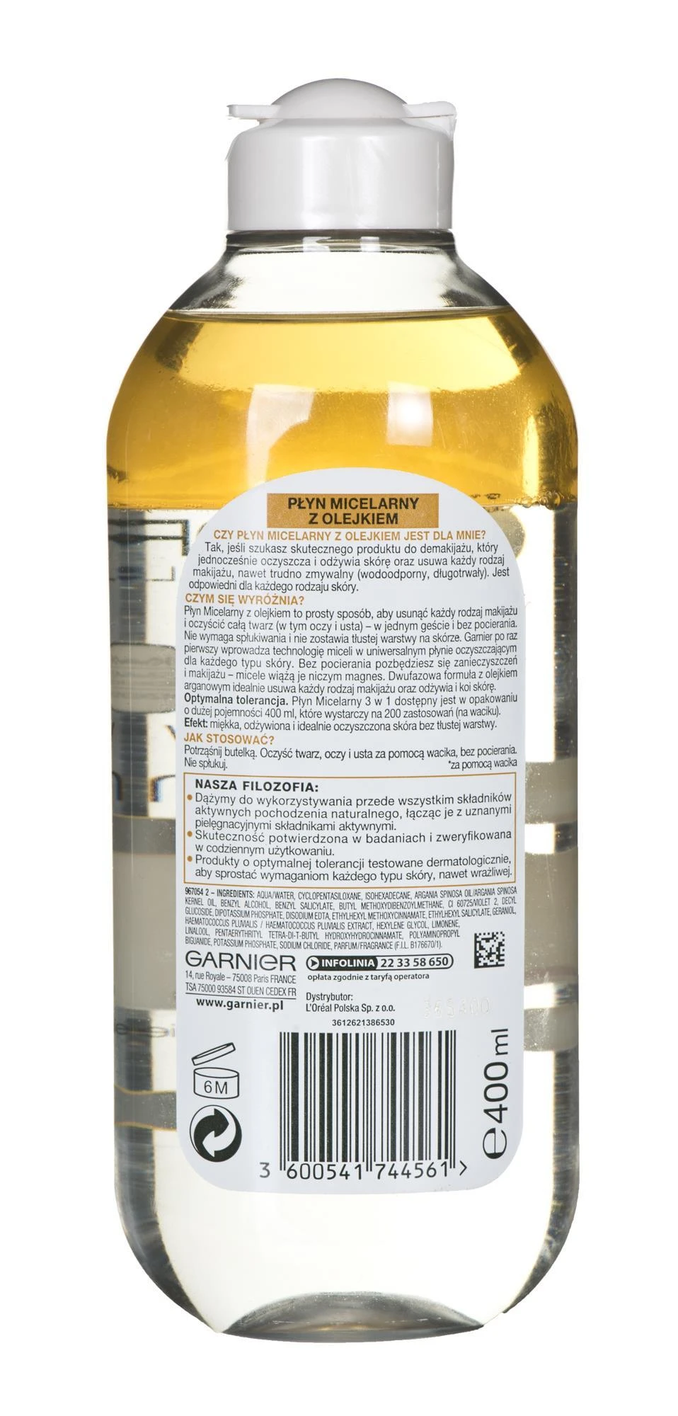 Garnier Skin Naturals micelinis skystis su aliejumi, 400 ml