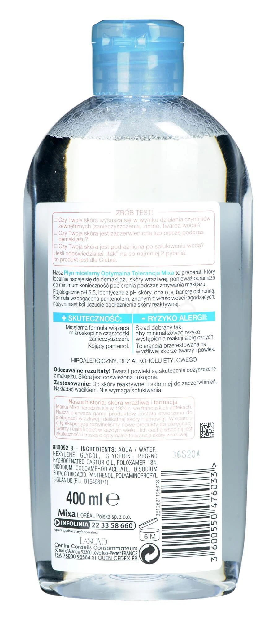 MIXA Optimal Tolerance, 400 ml