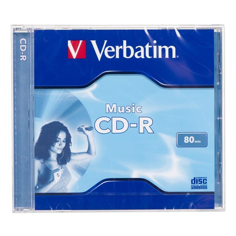 VERBATIM audio CD-R 80 min. / 700 MB 16x 10 pakelių papuošalų dėklo krištolinis paviršius, spalvinkite gyvai