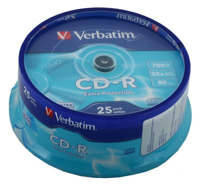 Verbatim CD-R 25 vienetų pakuotė