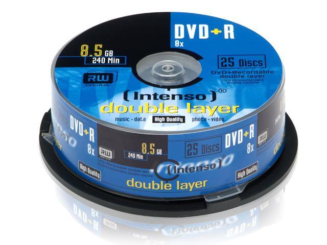 INTENSO 4311144 DVD+R DL DoubleLayer Intenso [ cakebox 25 | 8,5 GB | 8x]