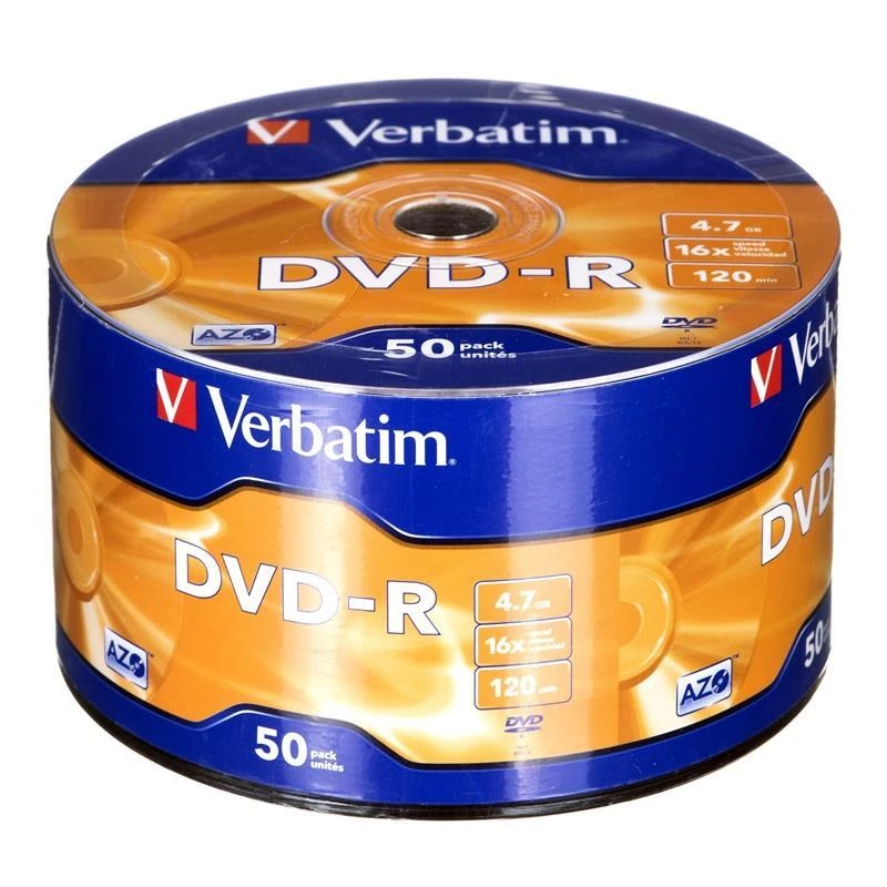 Verbatim 43788 neįrašytas DVD diskas 4,7 GB DVD-R 50 vnt