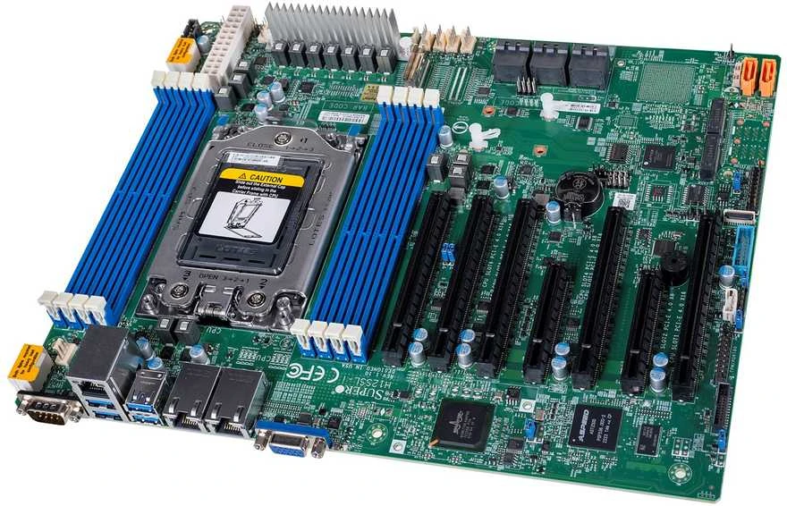 Super Micro Computer Pagrindinė plokštė SUPERMICRO H12SSL-i AMD EPYC 7003/7002 Socket SP3 ATX (MBD-H12SSL-I-B) Masinis