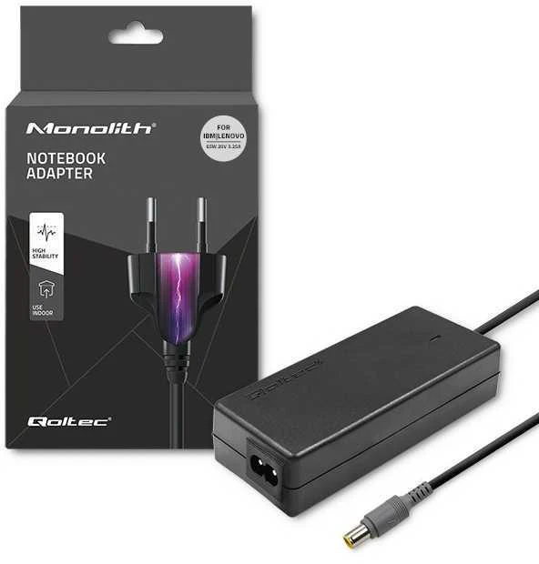 QOLTEC 50013 Nešiojamas kompiuteris AC power adapter IBM 65W 3.52A 20V 7.9x5.5+pin IBM