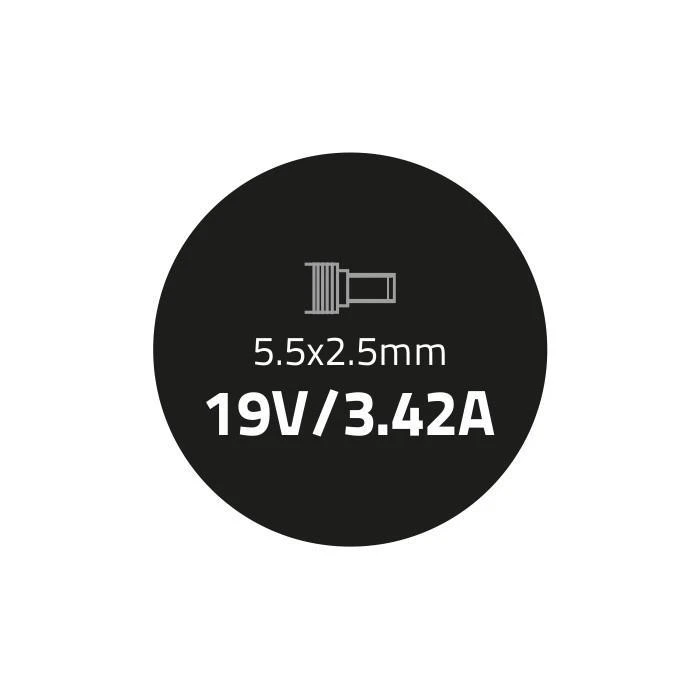 QOLTEC 50016 Nešiojamas kompiuteris AC power adapter Acer 65W 3.42A 19V 5.5x2.5