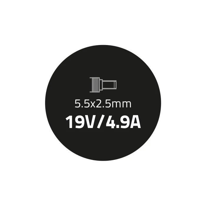 QOLTEC 50076 Nešiojamas kompiuteris AC power adapter Toshiba 90W 19V 4.9 A 5.5x2.5
