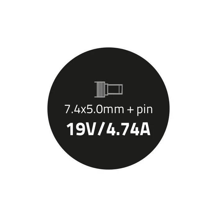 QOLTEC 50086 Nešiojamas kompiuteris AC power adapter HP Compaq 90W 19V 4.74 A 7.4x5.0+pin