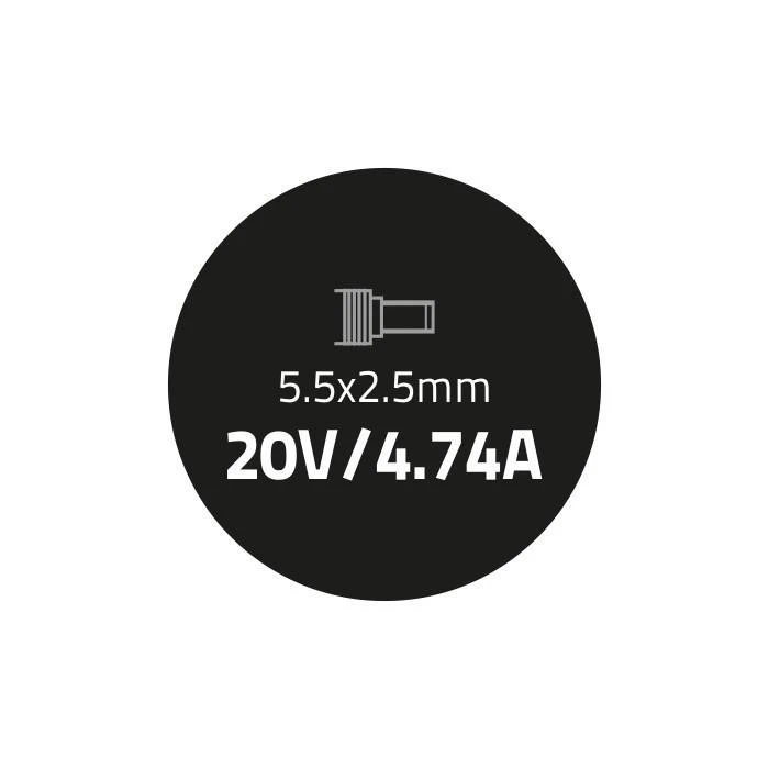 QOLTEC 50099 Nešiojamas kompiuteris AC power adapter IBM Lenovo 90W 20V 4.74A 5.5x2.5