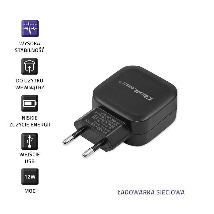 QOLTEC 50186 kintamosios srovės adapteris 17W 5V 3,4A 2xUSB