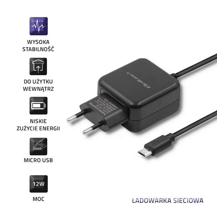 Qoltec įkroviklis su Micro USB laidu