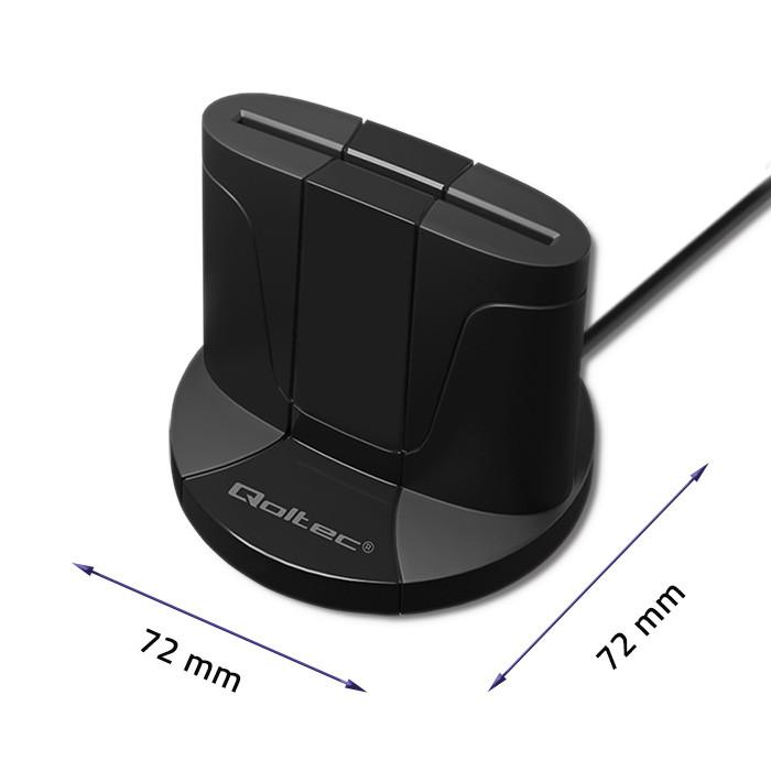 QOLTEC 50632 Išmanusis Smart ID kortelių skaitytuvas SCR0632 USB tipo C