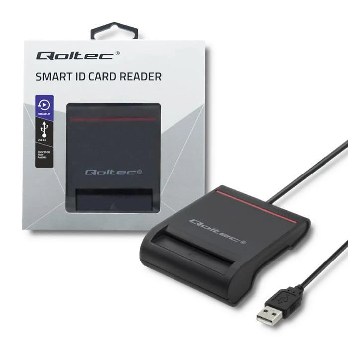 QOLTEC Smart chip ID card scanner USB 2.0 Plug&Play, modelis - 50642 ...