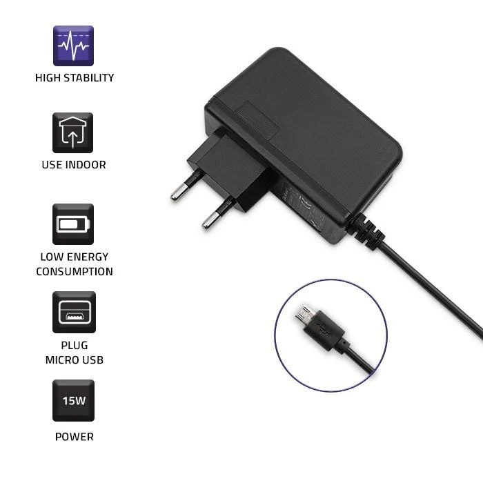 QOLTEC 51022 įkroviklis 15W 5V 3A microUSB