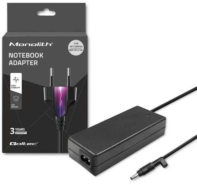 QOLTEC 51500 Nešiojamas kompiuteris kintamosios srovės adapteris Qoltec HP Compaq 90W 19V 4.74A (4.2+4.8) 1.7