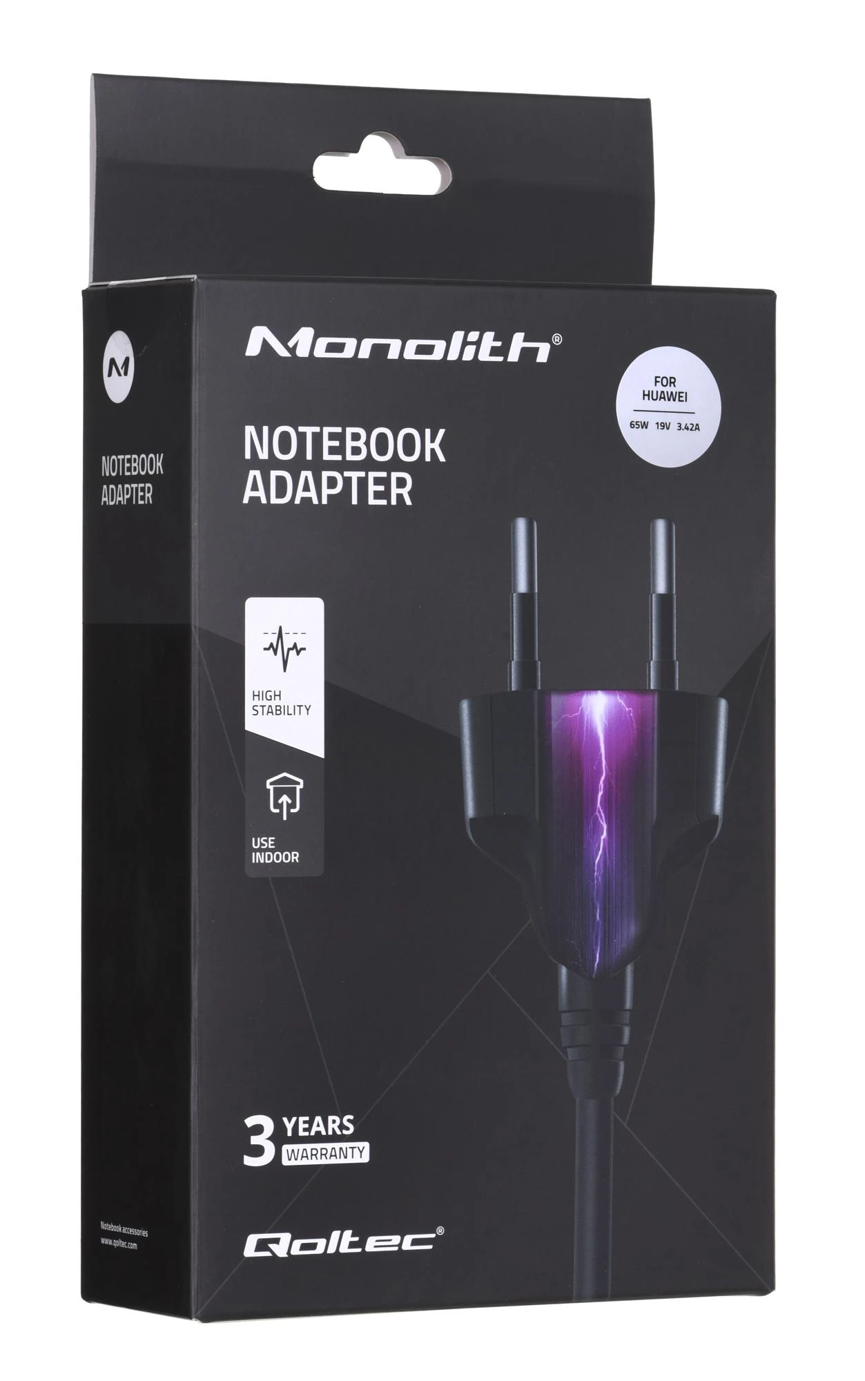 QOLTEC 51751 Nešiojamas kompiuteris AC power adapter Qoltec Huawei 65W 19V 3.42A 4.0 1.7