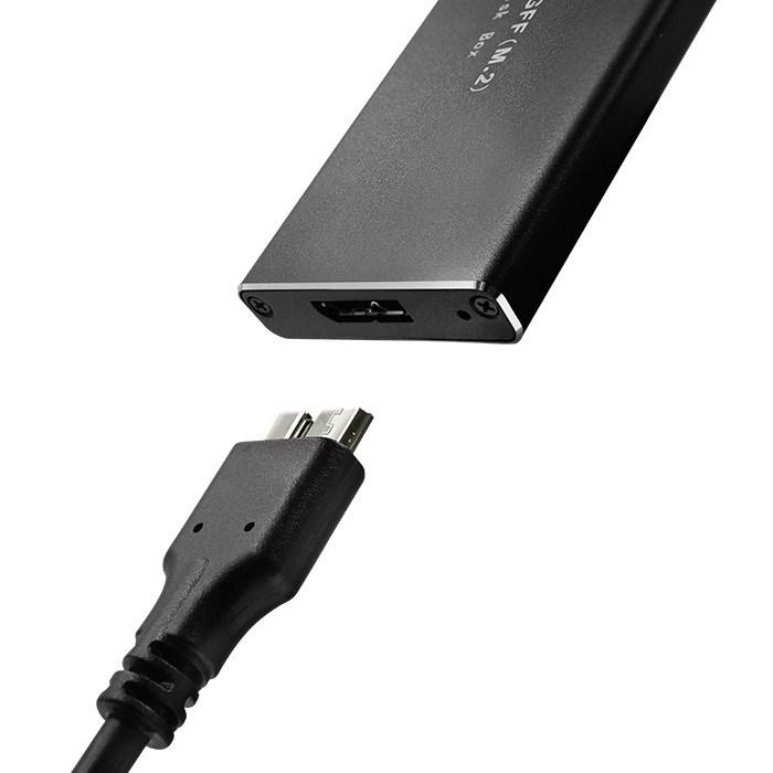 QOLTEC 51854 kietojo disko korpusas M.2 SATA SSD NGFF USB 3.0