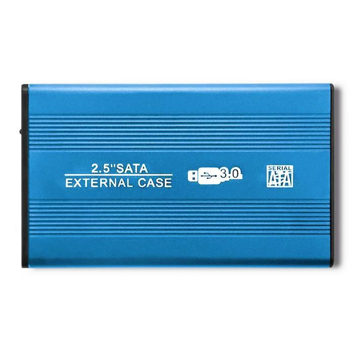 QOLTEC išorinio kietojo disko dėklas HDD/SSD 2.5" SATA3 USB 3.0 Mėlyna