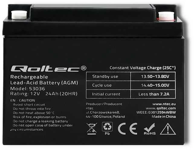 QOLTEC 53036 Qoltec Baterija AGM 12V
