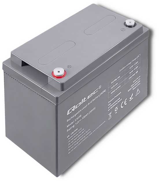 QOLTEC 53038 Qoltec Baterija AGM 12V 100Ah max.30A