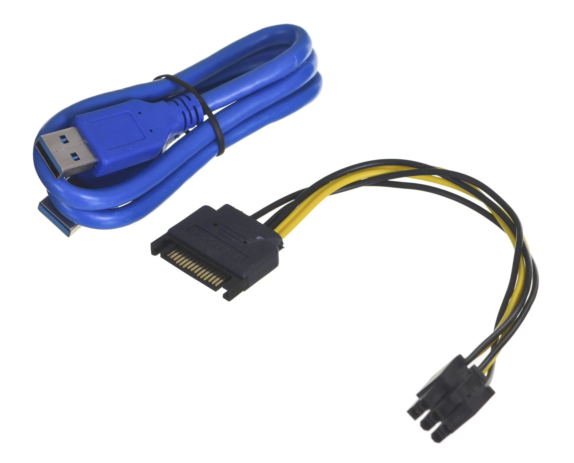 QOLTEC 55501 Qoltec Riser PCi-E 1x - 16x USB 3.0 SATA / PCI-E 6pin