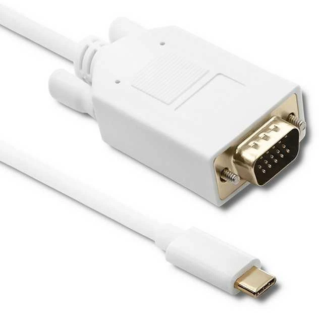 USB-C į VGA adapterio laidas, baltas