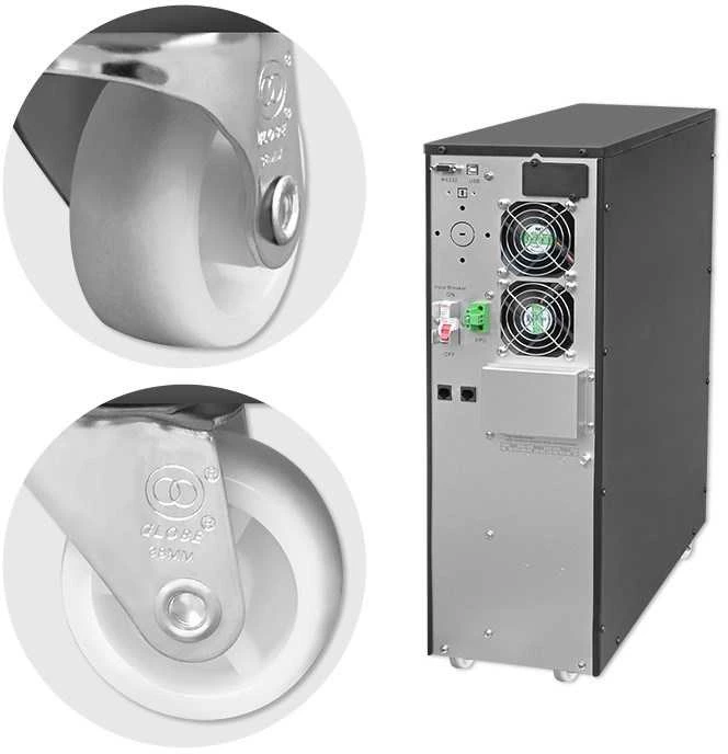 QOLTEC 52284 Nepertraukiamo maitinimo šaltinis UPS / 10kVA / 10000W / Galios koeficientas 1.0 / LCD / EPO / USB / Prisijungęs