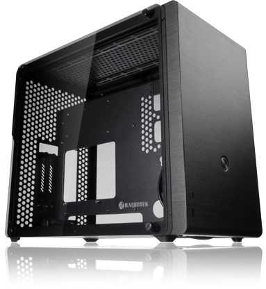 Raijintek Ophion M Evo TGS Micro-ATX kompiuterio korpusas, Tempered Glass - juodos spalvos