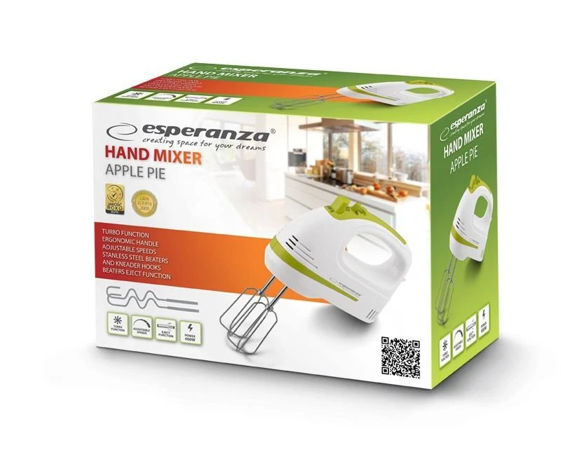 Plakiklis Mixer hand Esperanza Apple Pie EKM011 (400W, žalias color)