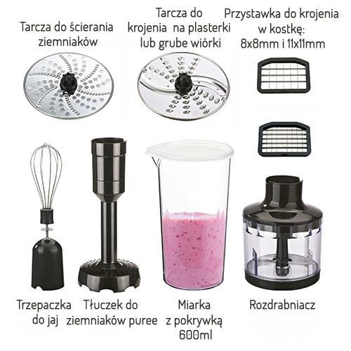 Maišytuvas hand Adler CR 4623 (1600W, juodos spalvos)