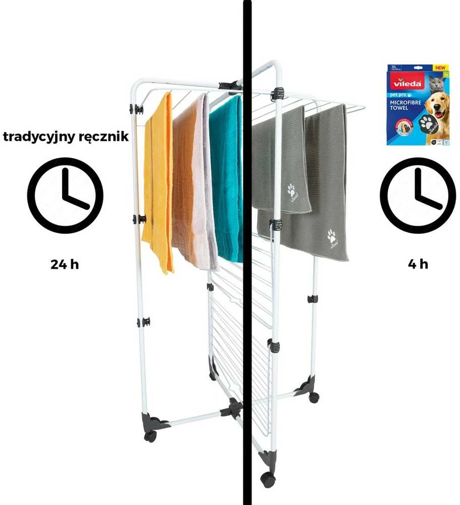 Mikropluošto rankšluostis gyvūnams VILEDA PET PRO, XL dydis