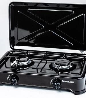 Ravanson K-02TB hob Juodas Countertop Gas 2 zone(s)