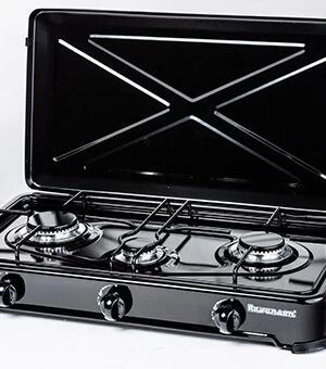 Kaitlentė Ravanson K-03TB Juodas, Baltas Countertop 60 cm Dujos 3 zona(s)