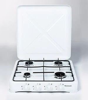 Kaitlentė Ravanson K-04T hob Juodas, Baltas Countertop Gas 4 zone(s)