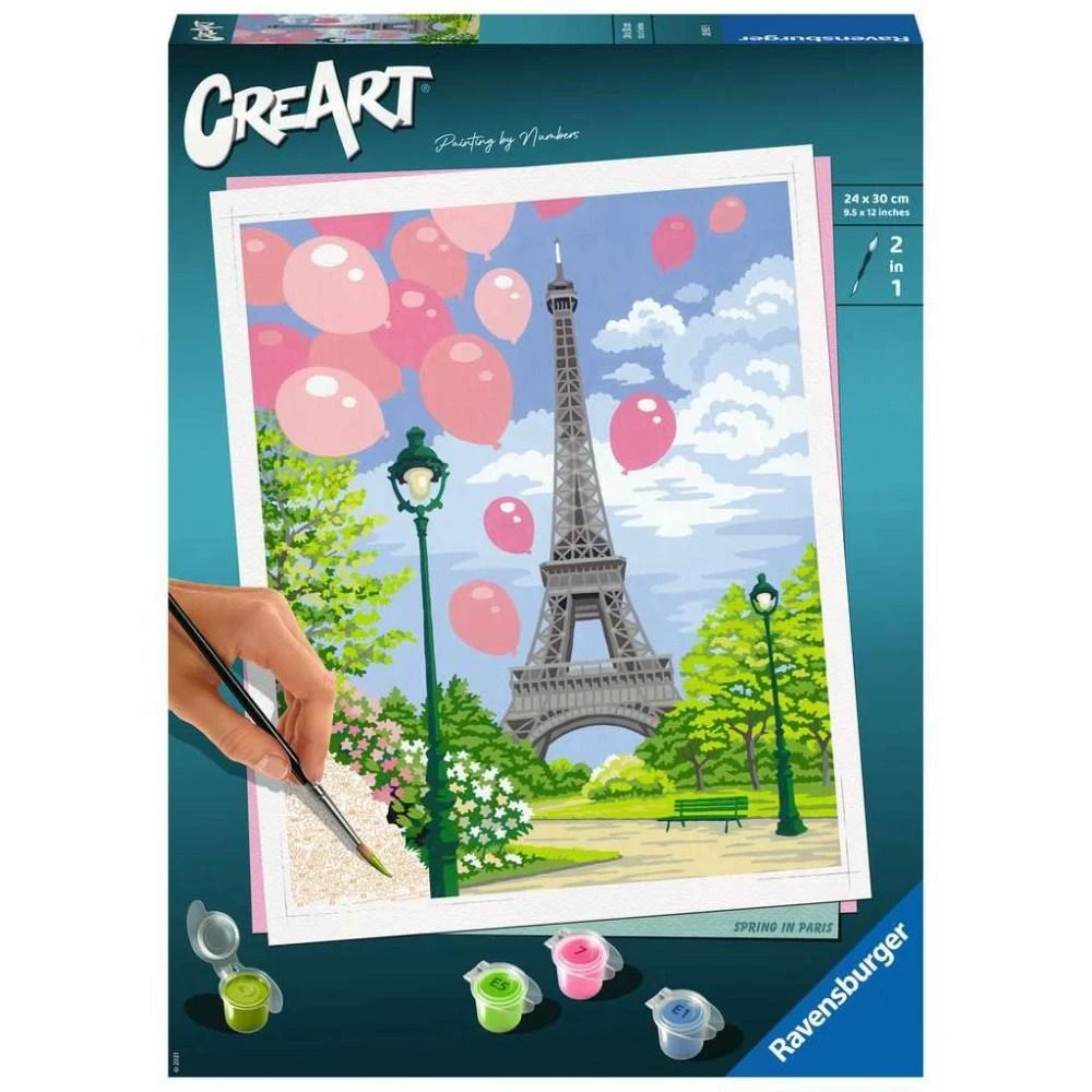 Ravensburger Rinkinys tapybai pagal skaičius pavasaris Paryžiuje