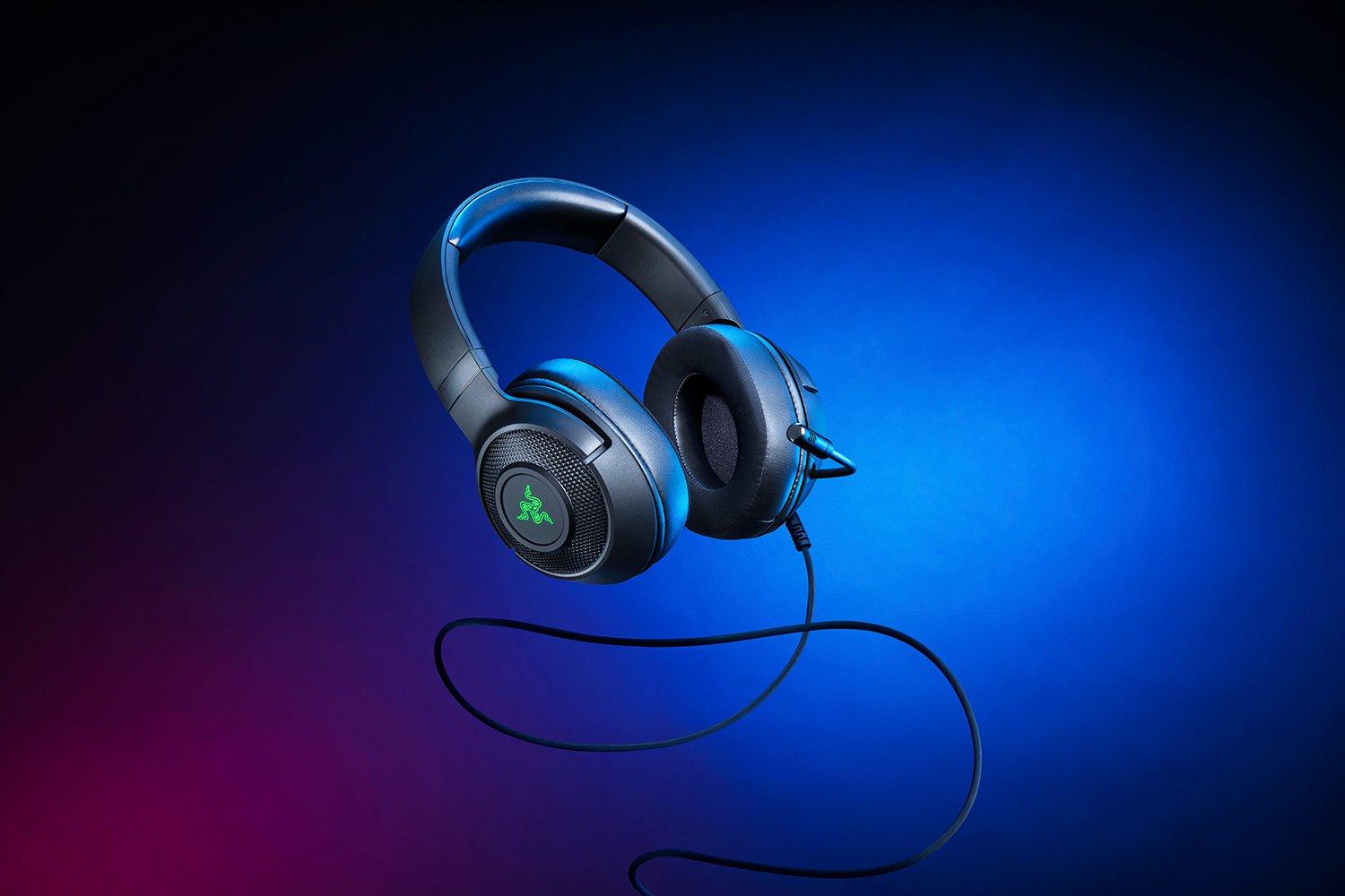 Ultra-Lengvos PC Žaidimų Ausinės Razer Kraken V3 X, Juodos